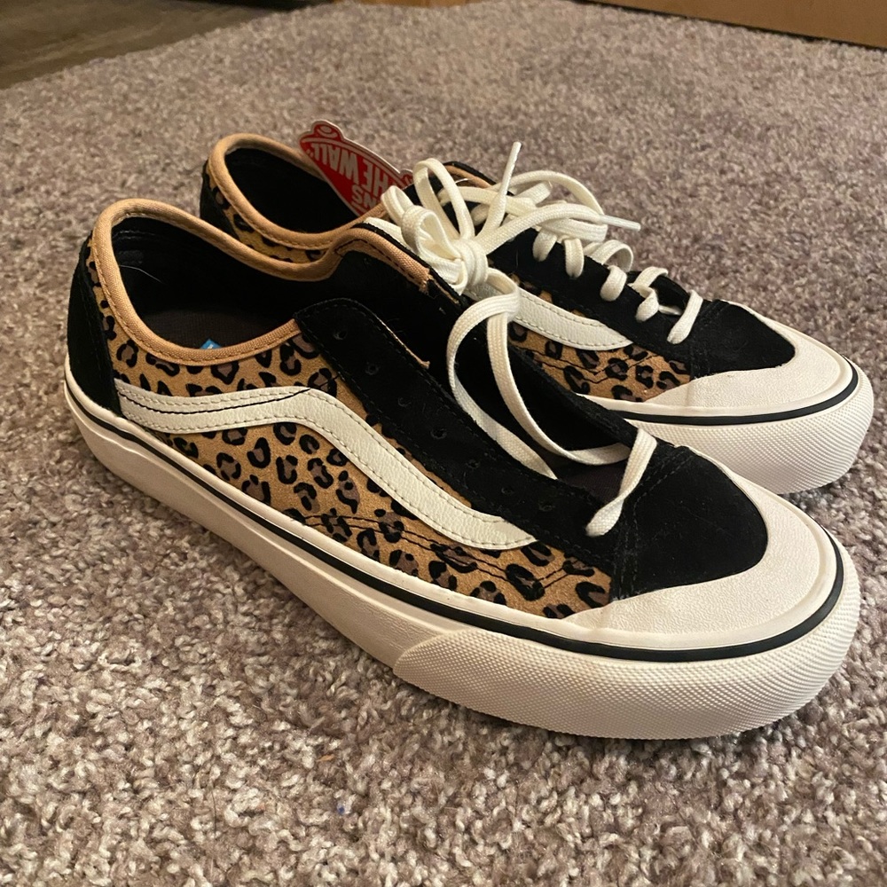 Worn once Cheetah Print Vans